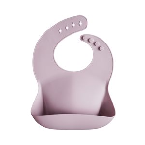 Mushie Silicone Bib - Pale Mauwe